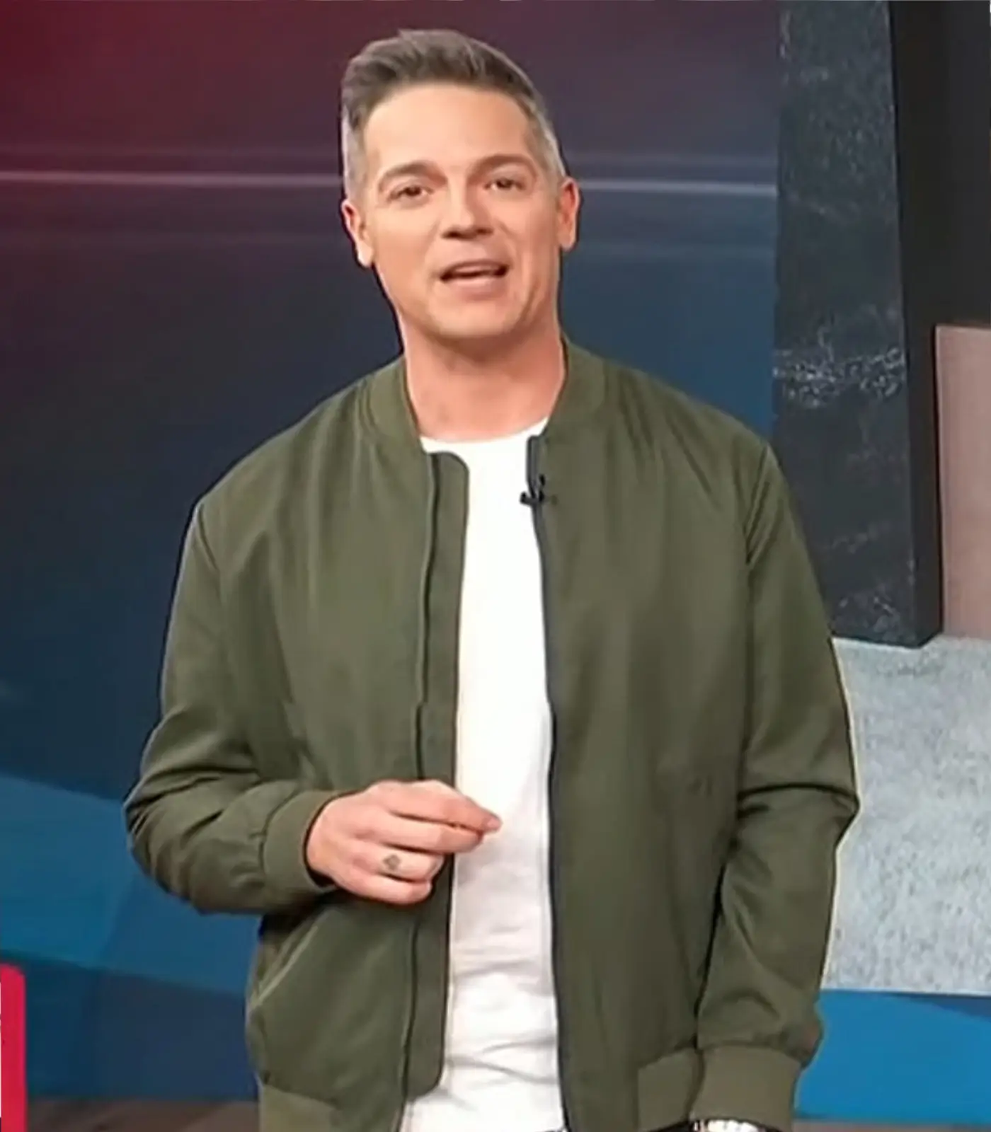 Access Hollywood Jason Kennedy Green Bomber Jacket
