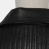 beth dutton black biker jacket collar close-up