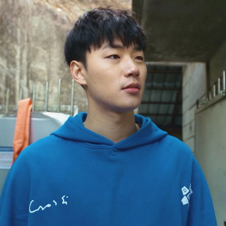 hyun tak blue hoodie
