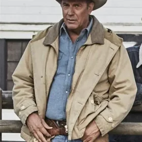 Yellowstone John Dutton Beige Cotton Jacket