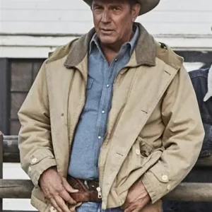 Yellowstone John Dutton Beige Cotton Jacket