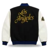 los angeles rams brenda song varsity jacket back view