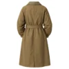 ponies emilia clarke beige coat back view