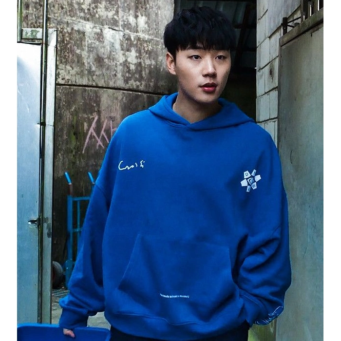 weak hero blue hoodie