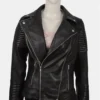 yellowstone beth dutton black biker jacket front view