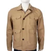 yellowstone john dutton vintage style brown jacket front view