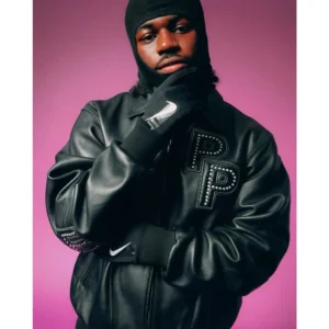 4Batz Stone Black Pelle Pelle Leather Jacket