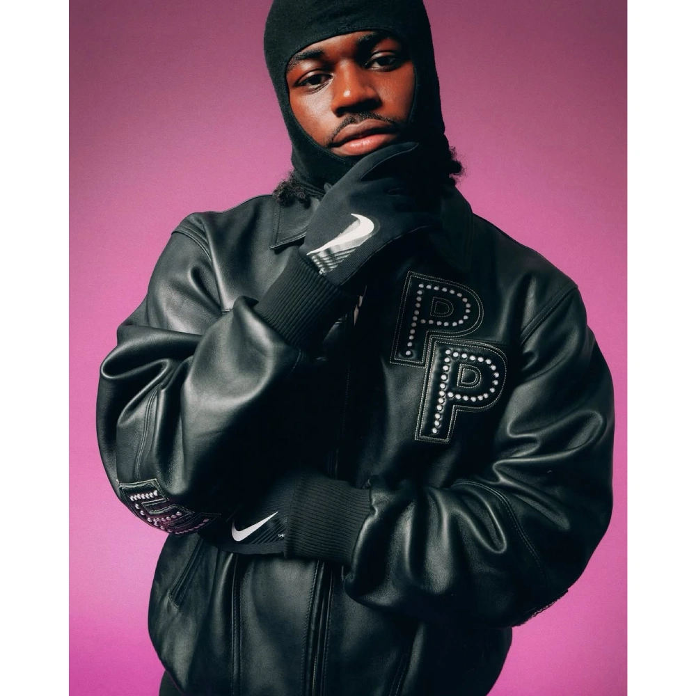 4Batz Stone Black Pelle Pelle Leather Jacket