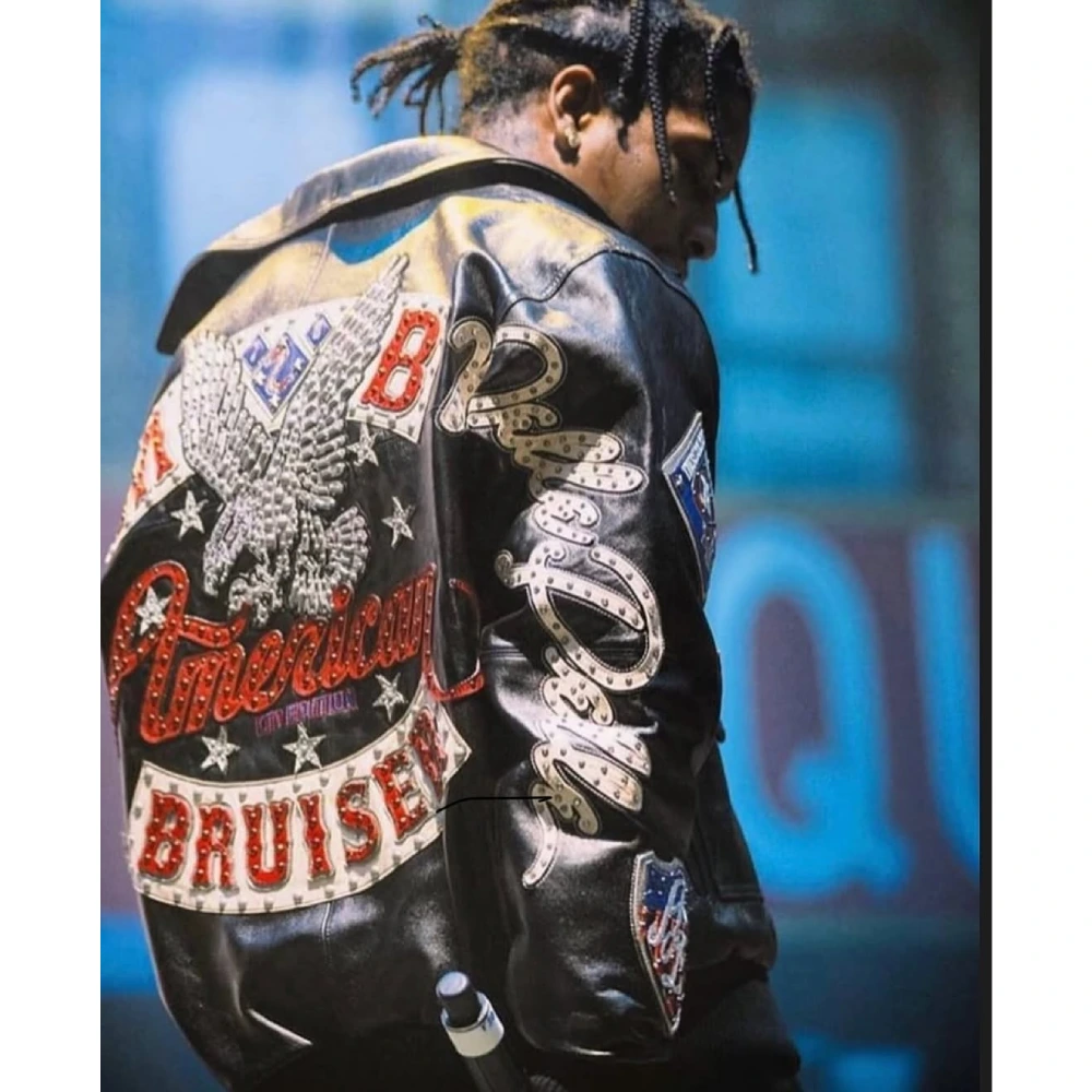 A$AP Rocky American Bruiser Pelle Pelle Jacket - Image 2