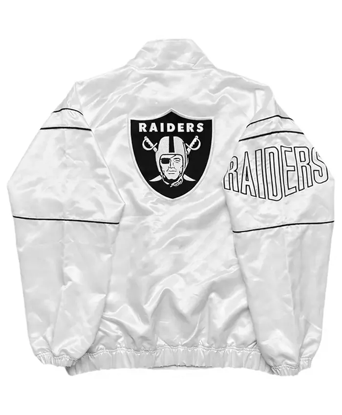 Al Davis 1994-95 Oakland Raiders White Jacket - Image 3