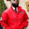 Davido Paris Fashion Week Red Jacket