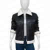 Erin Andrews Shearling Leather Black Jacket
