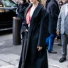 Lily Collins Calvin Klein Fashion Show 2026 Black Long Coat