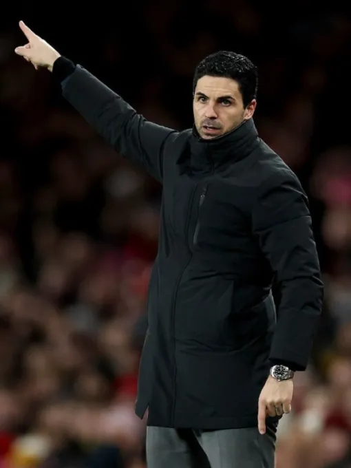 Mikel Arteta Arsenal Vs Wigan Athletic Black Puffer Jacket - Image 2