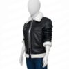 New Erin Andrews Black Leather Shearling Jacket