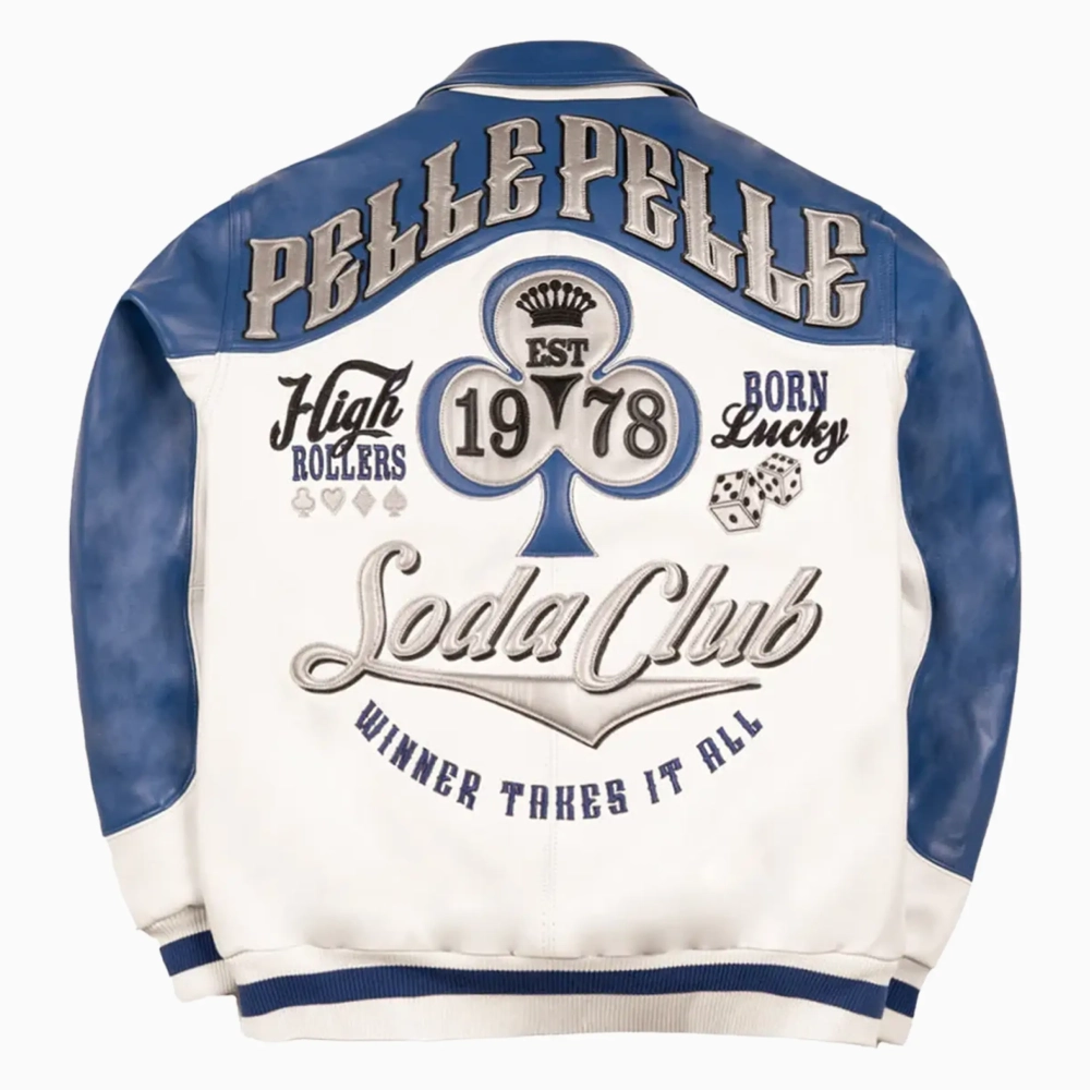 Payroll Giovanni Winner Takes White Pelle Pelle Jacket - Image 4