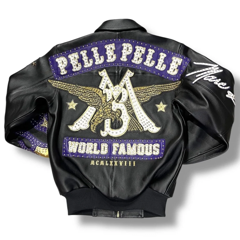 Joey Bada$$ World Famous Black Pelle Pelle Jacket - Image 4