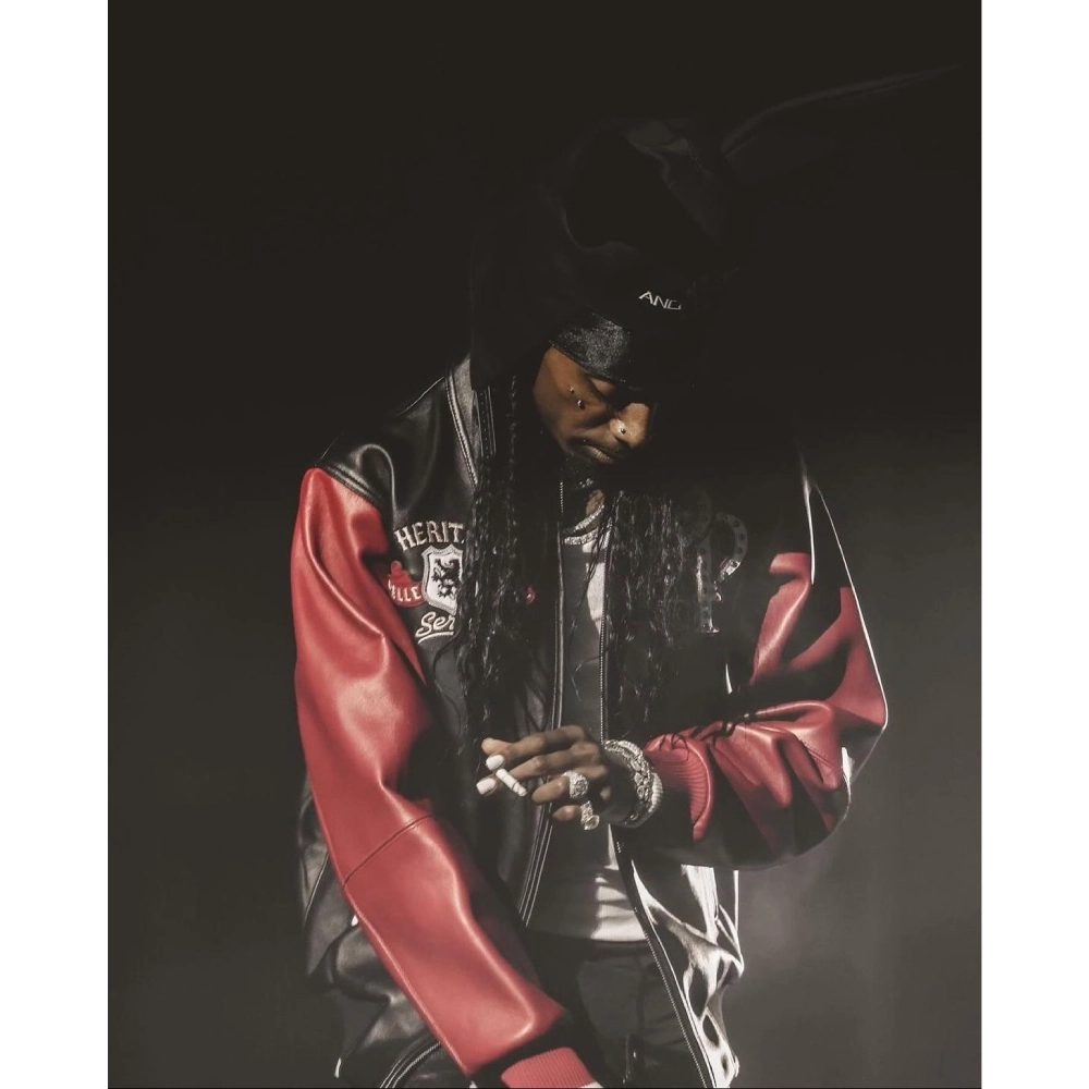 Playboi Carti Vulture Listening Heritage Pelle Pelle Jacket