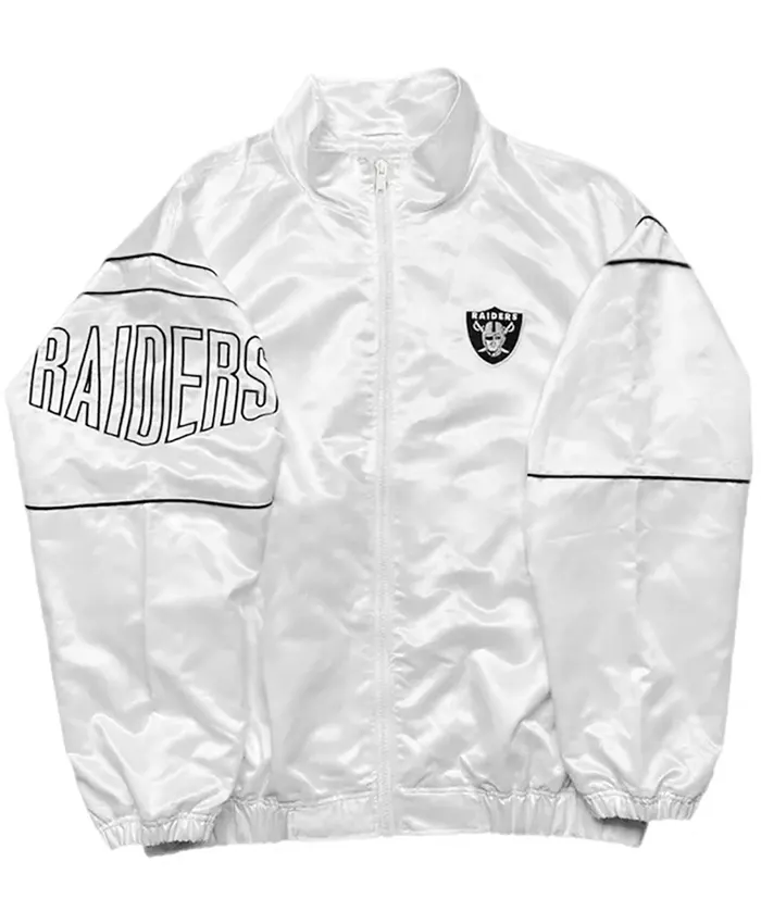 Al Davis 1994-95 Oakland Raiders White Jacket - Image 2