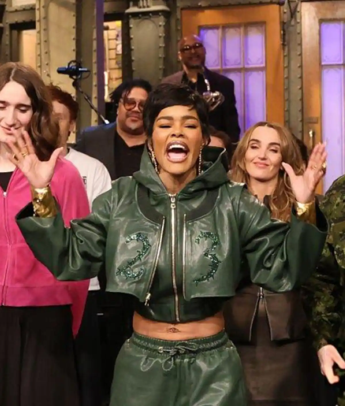 Teyana Taylor SNL S51 Cropped Jacket - Image 2