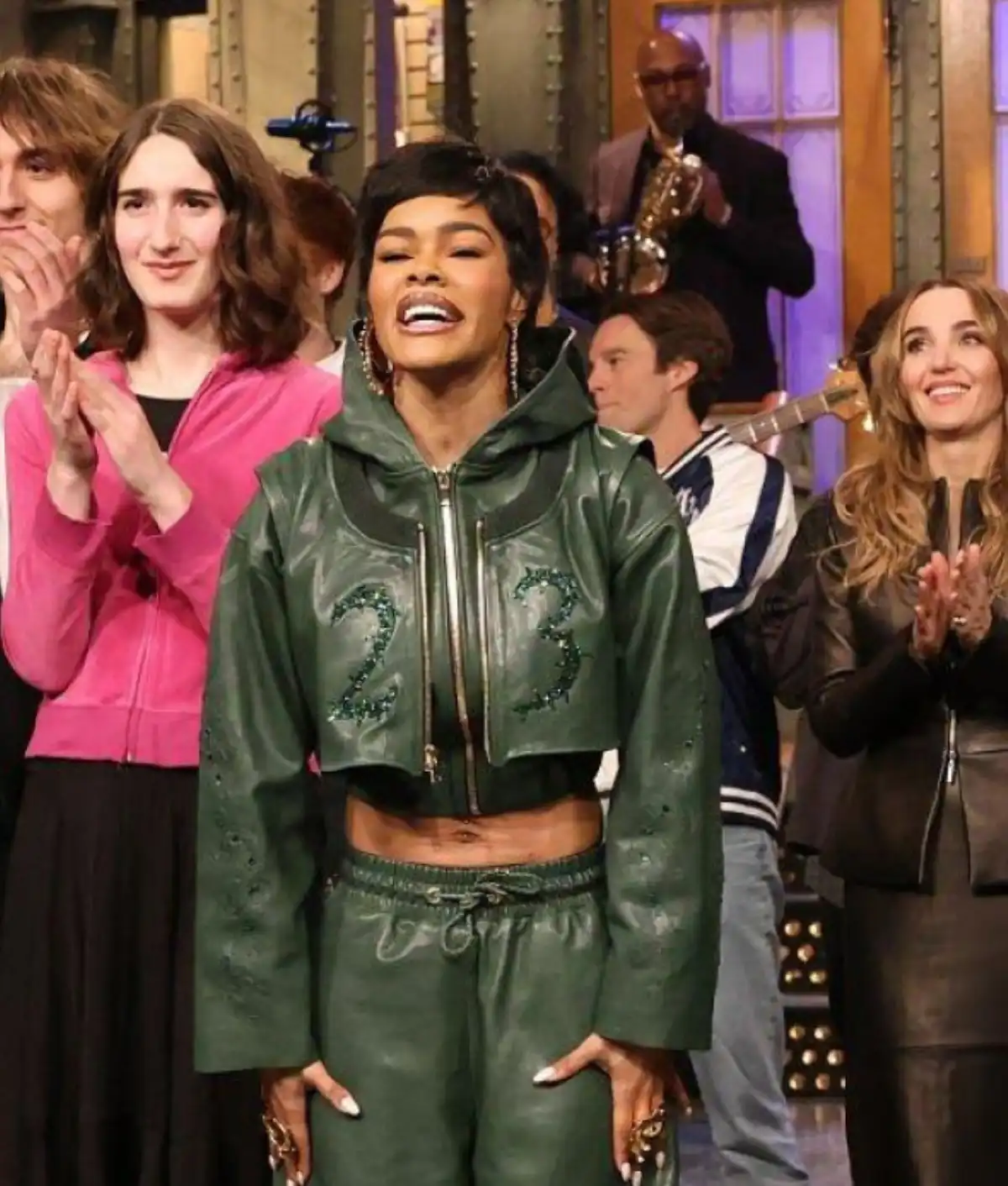 Teyana Taylor SNL S51 Cropped Jacket