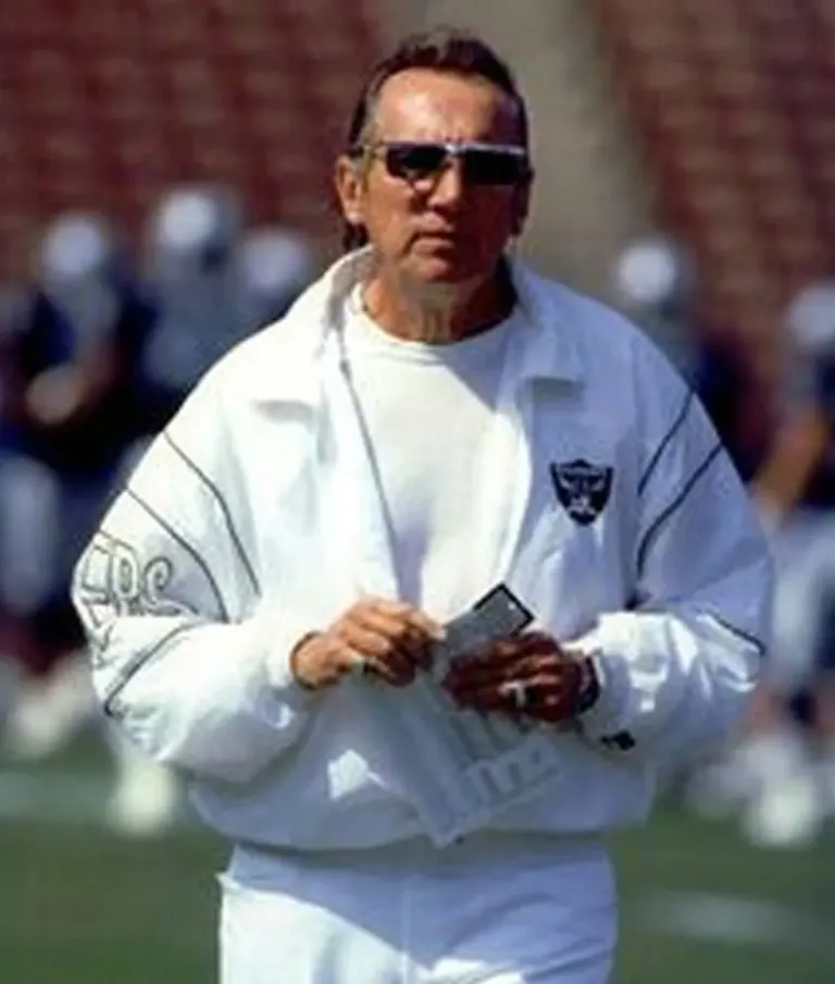 Al Davis 1994-95 Oakland Raiders White Jacket - Image 4