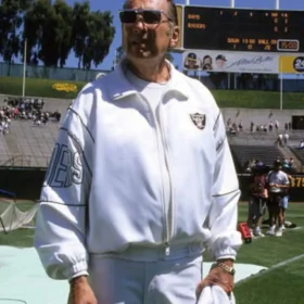 Al Davis 1994-95 Oakland Raiders White Jacket