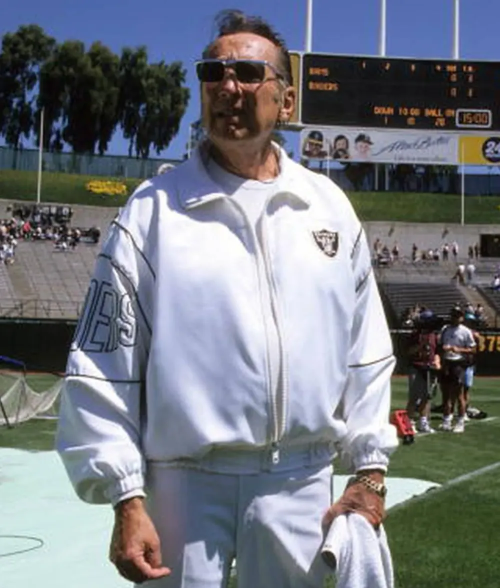 Al Davis 1994-95 Oakland Raiders White Jacket