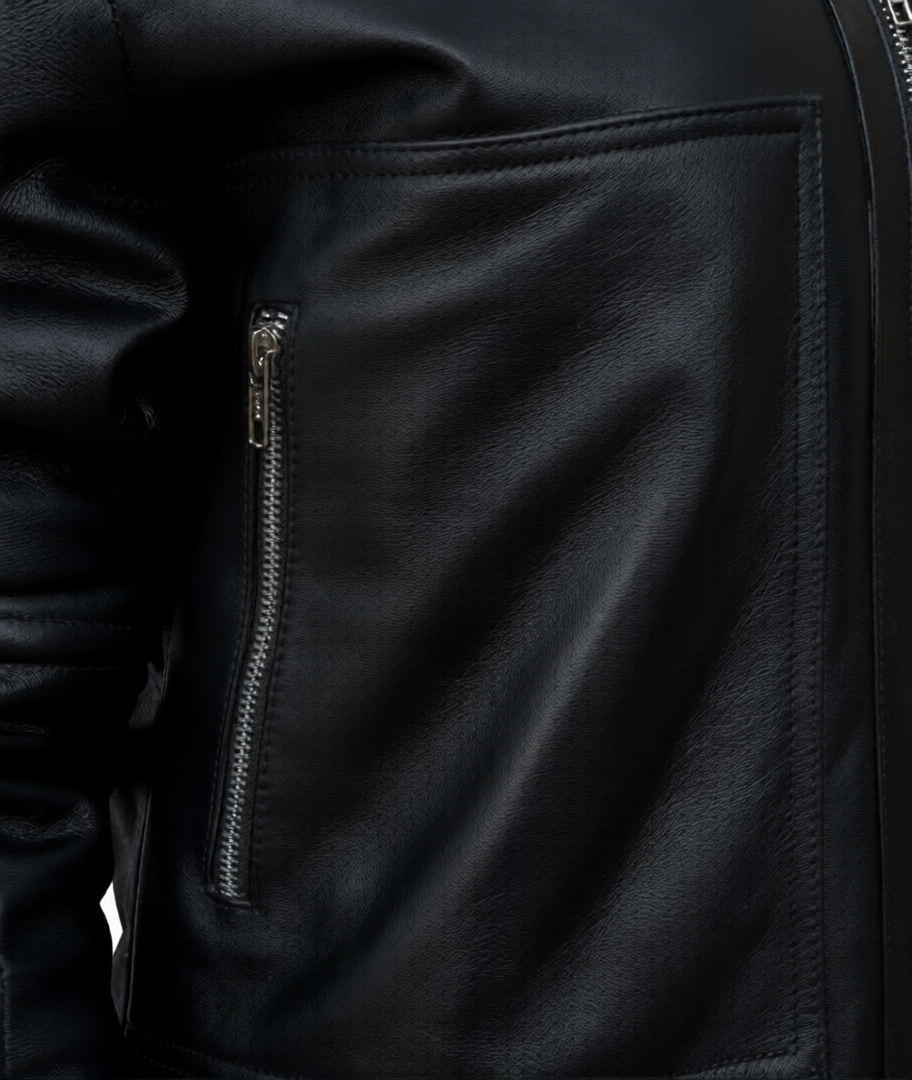 Erin Andrews Black Shearling Leather Jacket - Image 8