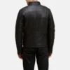 mens chest yoke black moto jacket