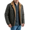 David ODonnell Grey Shearling Jacket
