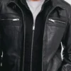 detachable storm mens black full zip jacket