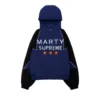 marty supreme blue black jacket front