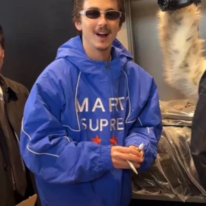 Marty Supreme Timothee Chalamet Japan Blue Jacket