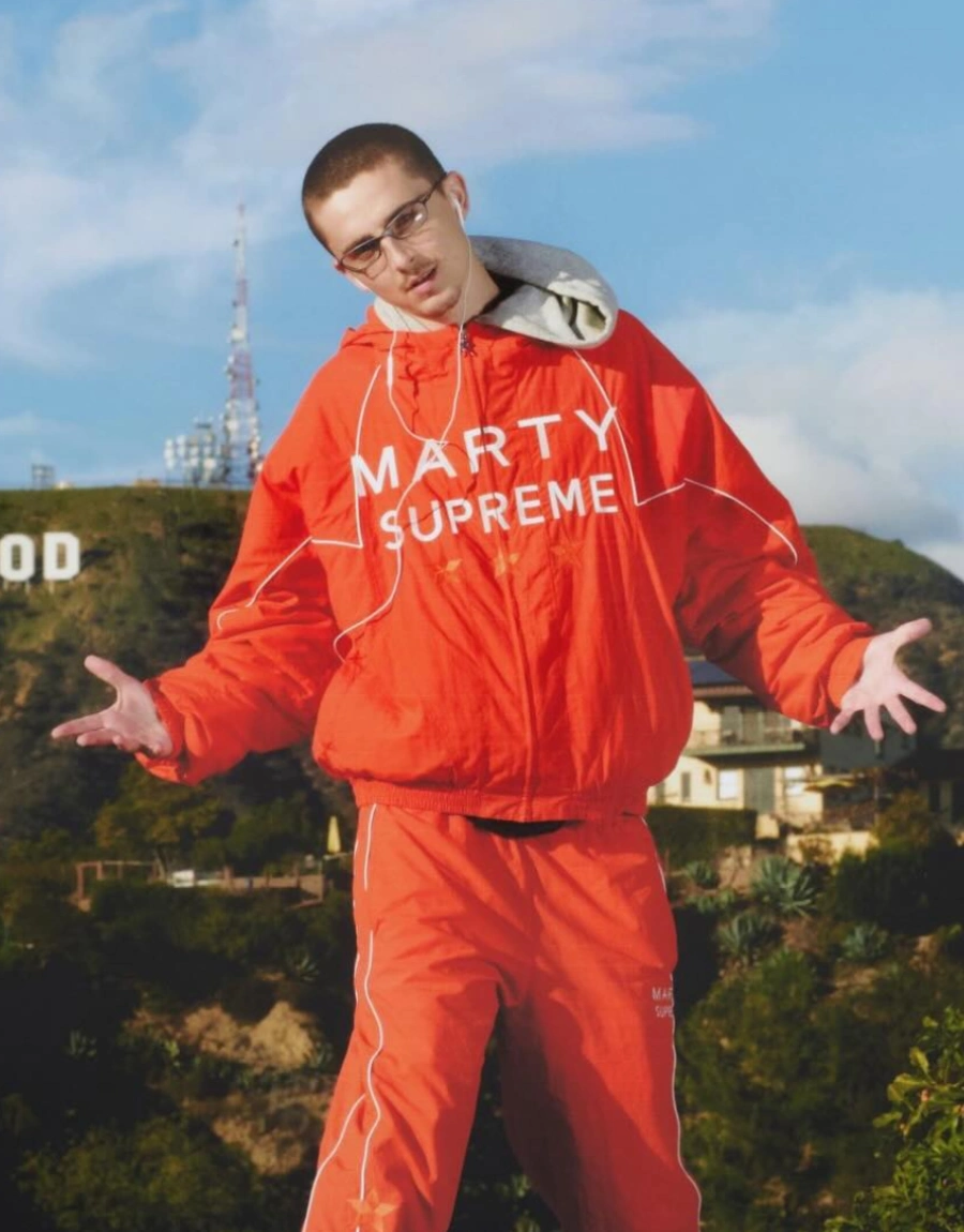 Marty Supreme Timothee Chalamet Orange Jacket