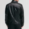mens black leather flight jacket