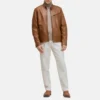 mens cognac leather jacket