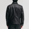 mens detachable storm black bomber jacket