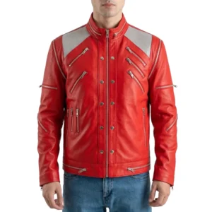 Michael Jackson Beat It Red Leather Jacket
