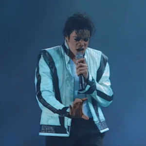 Michael Jackson Thriller White Leather Jacket