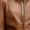 moto mens cognac leather jacket