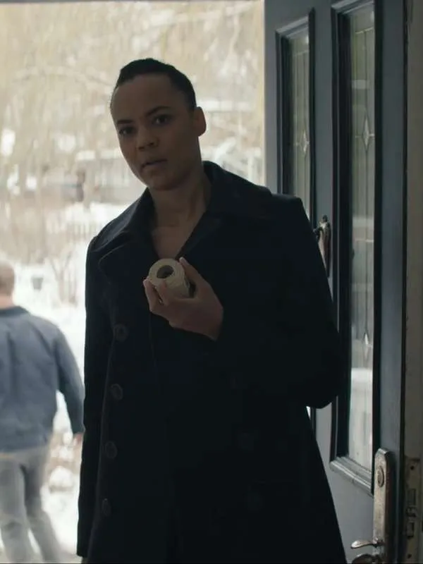 Reacher S02 Frances Neagley Black Coat - Image 2