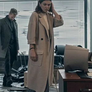 reacher s02 karla dixon beige wool trench coat