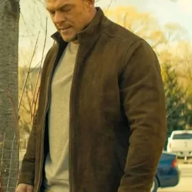 Reacher S03 Jack Reacher Brown Suede Leather Jacket