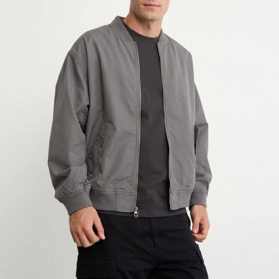 Reacher S03 Frances Neagley Grey Bomber Jacket - Image 6