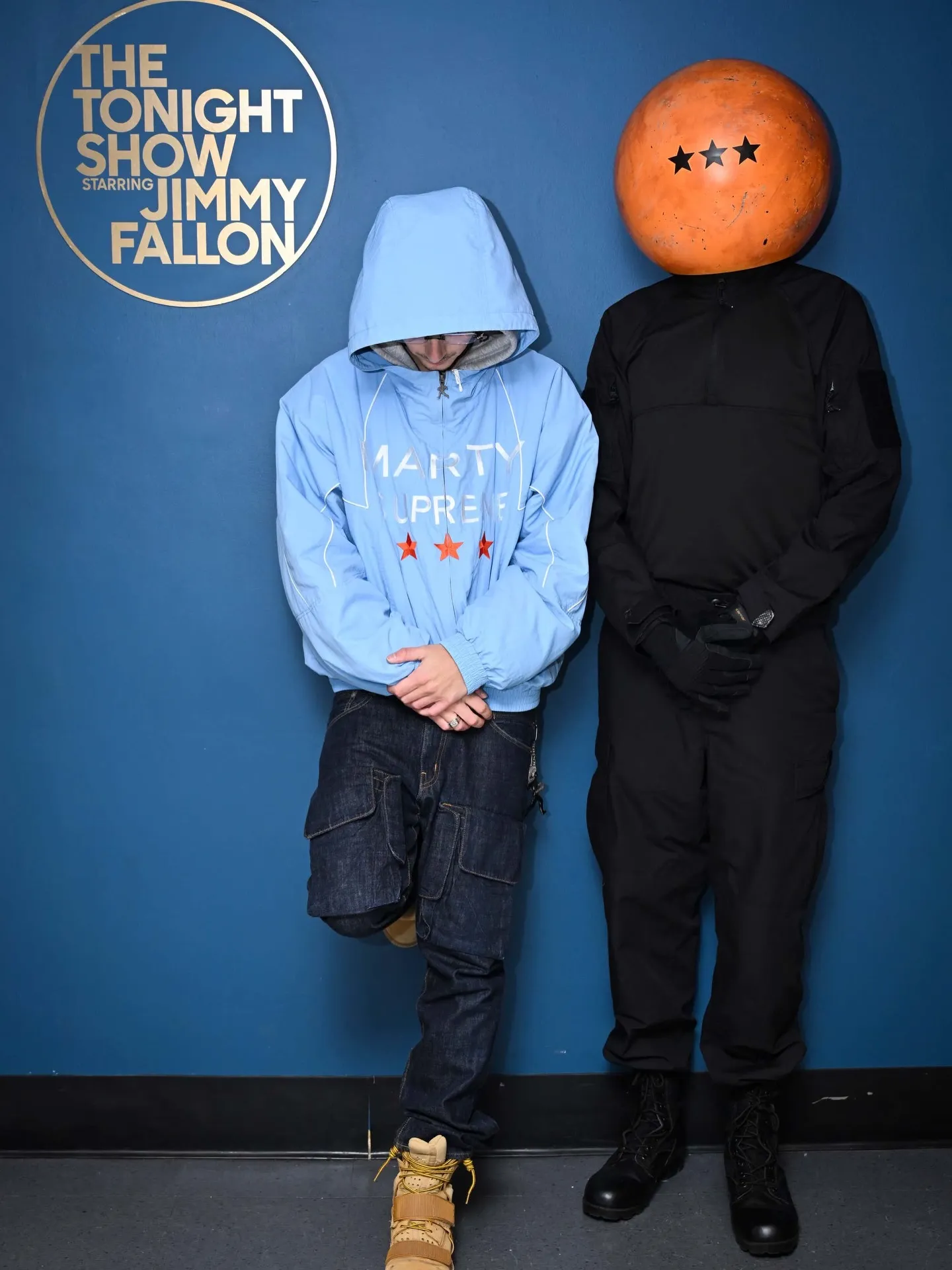 Marty Supreme Timothee Chalamet Tonight Show Blue Jacket - Image 5