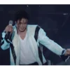 thriller white leather jacket