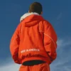 timothee chalamet orange jacket