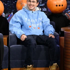 Marty Supreme Timothee Chalamet Tonight Show Blue Jacket