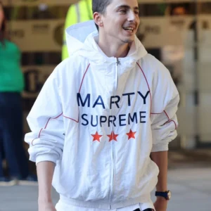 Marty Supreme Timothee Chalamet White Jacket